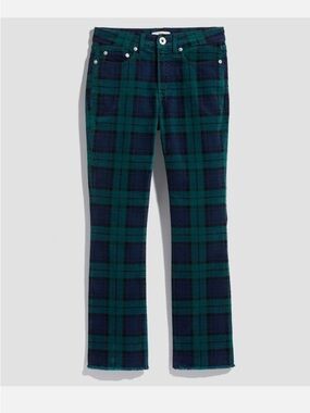 Vineyard Vines Womens Plaid Pants Size 31 Navy Green Straight Leg NWT